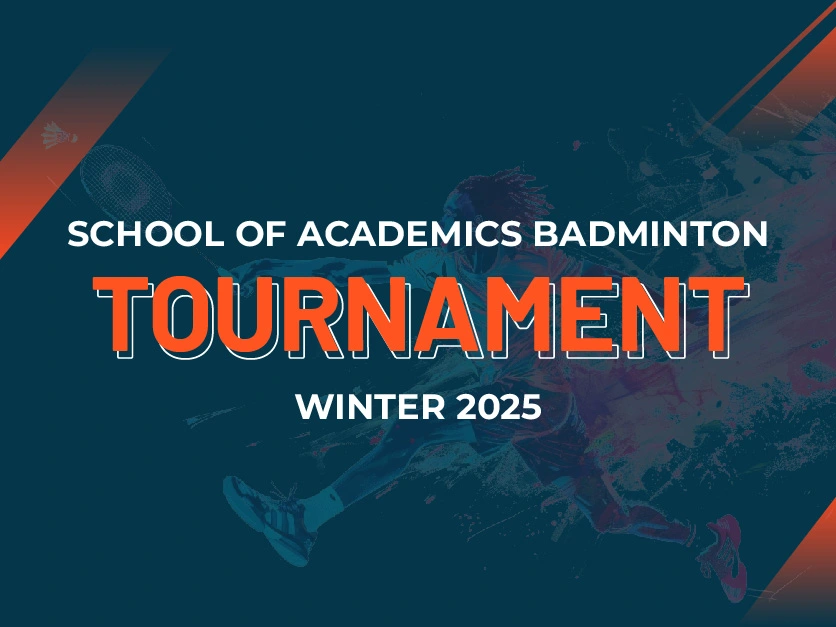 Badminton rackets and shuttlecocks on a dark surface representing Badminton Tournament Winter 2025